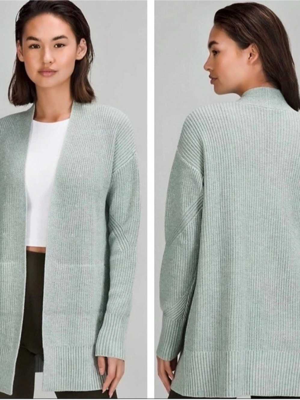 lululemon Cashlu Wrap Cardigan Green XS/S sage green (stock pic)